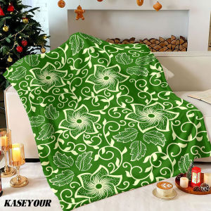 Beast Kingdom | Green Vine Whimsy Winter Summer Flannel Blanket Throw Fleece Soft Fuzzy Plush Cozy Fleece Blankets for Sofa Ideal Gifts