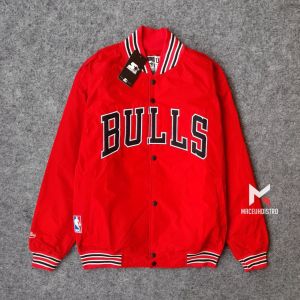 Jaket Varsity Bulls Mitchells Ness full tag & Label