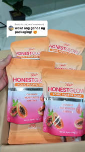 HONEST GLOW Kojic Papaya Soap 5pcs x 70g – 10x Whitening Niacinamide Anti-Acne Dark Spot Remover