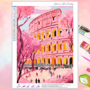 5D Travel Poster Diamond Painting Urban Architecture Mosaic Embroidery Cross Stitch Kit Wall Art Pictures Home Living Room Decor