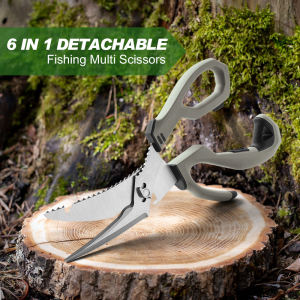 Premium Heavy-Duty Stainless Steel Multi-Function Poultry Shears & Scissors Detachable Blades for Kitchen & Fishing Use
