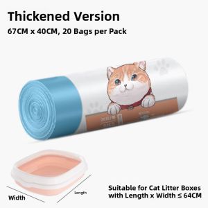 Disposable Thickened Plastic Cat Litter Bag Drawstring Style for Cat Litter Box Household Garbage Bags Floor Cleaning Tools