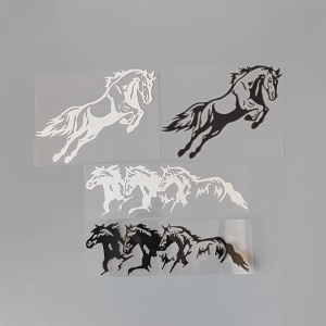 Miếng dán Hình con Ngựa Phản quang nhiều màu sắc dán trang trí ô tô xe tải xe máy laptop