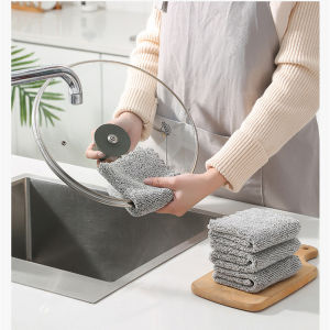 【Free Shipping】Kitchen Cleaner Wipe Cloth High Quality Bamboo Fiber Degreasing Cleaning Cloth Household Dishcloth