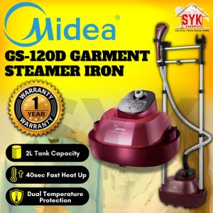 SYK MIDEA GS-120D 1500W 2L Garment Steamer Stand Iron Machine Steamer Ironing Portable Stand Hang Iron Machine
