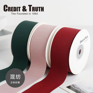 4.0 High-End Dense Woven Blended Gracile Cotton Black Ribbon Boud Edage Belt Gift Packaging Baking Decoration Floral Ribbon