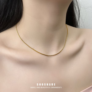 Titanium Steel 316 Simple Fashion Necklace for Women Non-fading Student Clavicle Chain No Pendant Lightweight Luxury