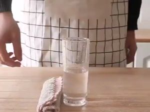(10  cái )Khăn lau đa năng bếp bát đĩa cốc chén thấm nước chống dính dầu mỡ hai mặt 14x23cm