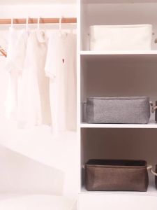 Giỏ Đựng Đồ Vải Lanh Gấp Gọn Dung Tích Lớn Có Tay Cầm Hộp Đựng Đồ Thân Thiện Với Môi Trường Dành Cho Đồ Chơi Đồ Lót Tất Phòng Trẻ Em Phòng Ngủ Nhà Cửa