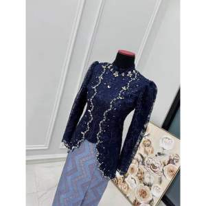 FREE HIJAB Kebaya Wanita Lace berfuring Baju Formal Kondangan Lamaran Wisuda Material Premium