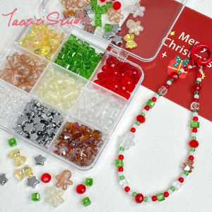 Christmas Limited Gingerbread Man DIY Handmade Beads Material Bracelet Necklace Accessories Jewelry Sparkling Loose Beads