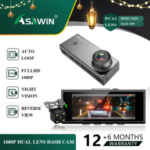 Asawin A5 dash cam for car Camera recorder front and rear 3.16 Inch IPS dash camera night vision Auto cycle video