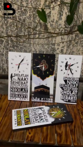 Jam Dinding Motivasi Islami / Jam Dinding Kayu