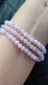 Super Premium Grade Cat Eyes Pastel Kunzite Bracelet (Single / 3 Rounds)