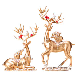MEIWEISI | Luxury Chinese Style Deer Figurine Decoration for Living Room Console