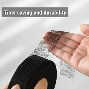 Suomi 64m/Roll Double Sided Interlining Adhesive Fabric Black White Clothes Apparel Tape