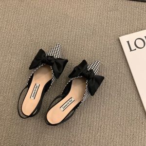 Womens Sandals Fashion Low Heels Sandals Women Shoes Elegant Pointed Straps Fashion Party Pumps Sandalias De Mujer 2023