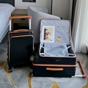 New Large Capacity Deep Cargo Travel Suitcase Side Open Cover Wide Pull Rod Luggage 20 Inch Check-In PC Pull Rod for Men And Women