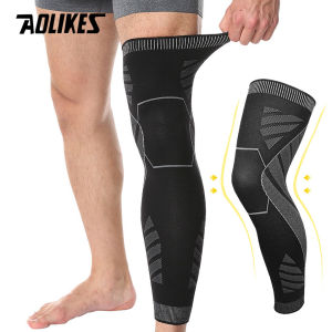 AOLIKES 1PCS Sports Full Leg Compression Sleeve Knee Brace Support Protector for Weightlifting Arthritis Joint Pain Relief