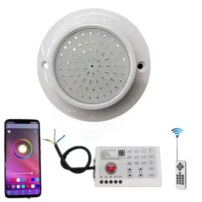 Điều Khiển Ứng Dụng Bluetooth Đèn LED RGB Hồ Bơi 12W 85-265V Đèn Cảnh Quan Đài Phun Nước Dưới Nước Ngoài Trời IP68 Tự Chứa