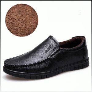 รองเท้าหนังคุณภาพสูง รองเท้าลําลองผู้ชายกํามะหยี่ สะดวกสบายรองเท้าบูทหนังผู้ชาย