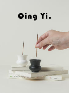 Retro Handmade Zen Ceramic Incense Burner Home Decorative Piece Semi-Buddhist Small Fragrance Holder Chinese Style