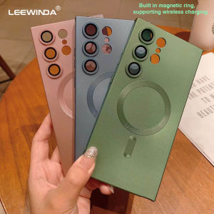 For Samsung Galaxy S23 S22 S21 S20 Plus Ultra Note 10 Plus S24 Ultra Phone Case，Ultra Thin Magnetic Suction And Oil Injection TPU With Lens Film Shockproof Shell Back Cover