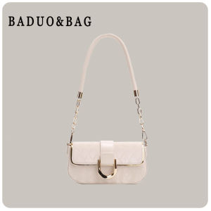 Elegant Simple Original Womens Crossbody Bag Fashionable Chain Handle Underarm Bag Casual Lock Buckle Closure Leather Bag