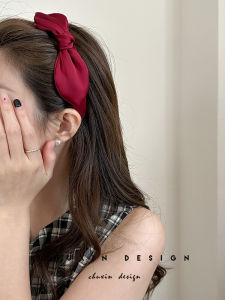 Lost Romance Liu Yifei Same Style Bows Rabbit Ears Hair Hoop All-Matching Graceful Go out to Wash Face Hair Band