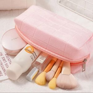 2PCS Cute Plush Cosmetic Bag Large Capacity Travel Skin Care Product Storage Bag High-Quality Female Mobile Phone Storage Organi