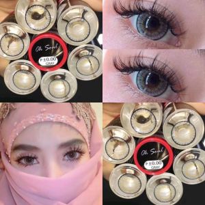 คอนแทคเลนส์ บิ๊กอาย รุ่น Oh soul สีเทา/ตาล Gray/Brown มีค่าสายตา (0.00)-(-10.00)