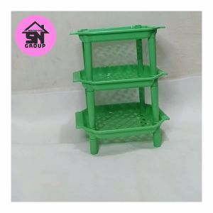 RAK SEGI 8 RAK MINI SUSUN 3 RAK PLASTIK RAK BUMBU RAK KOSMETIK STORAGE (SHOPPING NOW)