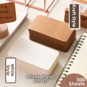 White Hard Index Cards for Learning and Notes Punchable Loose-leaf Paper