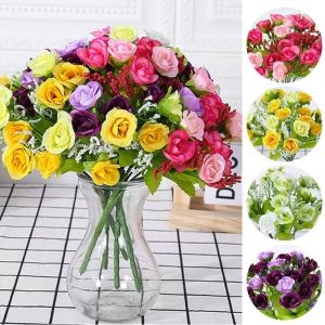 Artificial Flower Retro Style Bouquet Decoration Flowers for Home Decor Weddings and DIY Arrangements