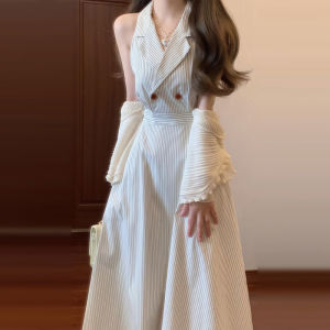 LIRUSHAN | Sleeveless Mature Summer New Fashion Long Dress
