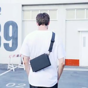 CC CONCEPT Trendy Men PU Leather Crossbody Sling Bag Man Messenger Shoulder Chest Bag Waterproof Korea Beg Silang Lelaki