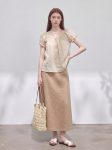 GULILI | Linen Casual Loose Fit Shirt and Skirt Set
