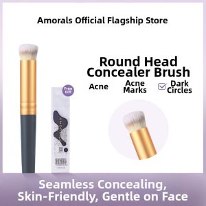 AMORTALS | Concealer Brush Tear Trough Wrinkle Concealing Round Head For Fingers