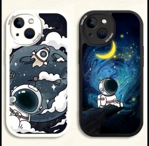 FOX Case Vivo Y12 Y12S Y15 Y17 Y20 Y20S Y21 Y21A Y21E Y21S Y21T Y30 Y30i Y33S Y33T Y50 Casing Astronot Nasa Bulan
