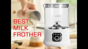 LAHOME Susu Elektrik Otomatis Panas Dingin Electric Milk Frother and Steamer Smart Touch Screen Electric Milk Frothers Automatic Warm and Cold Foam Maker Hot Chocolate Maker Household