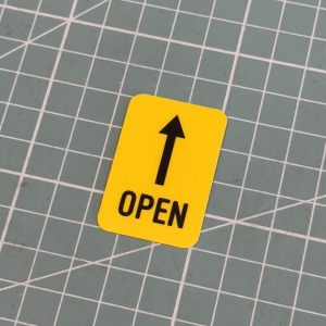 Open Close Arrow Up Down Direction. Sticker Label Sign Signage Small Mini. Buka Tutup Atas Bawah Anak Panah Stiker Kecil