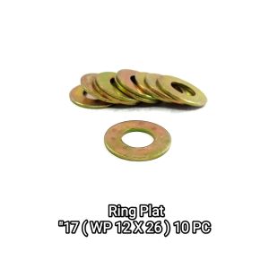 Ring Plat "17 (WP 12 X 26) Harga Per Pak isi 10 - Reng Plate Pelat Washer Kunci 17 Diameter 12mm x 26mm Tebal 16mm