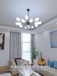 Modern Chandelier Ceiling Light for Living Room Bedroom Drop Lamp Cieling Light Hanging Light Drop Light Center Lamp