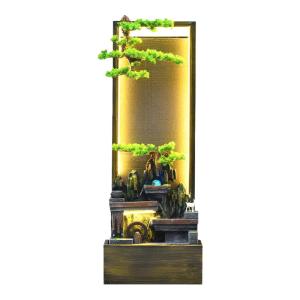 Large Circular Waterfall Standalone Decoration Wealth Attracting Feng Shui Wheel Indoor New Home Decoration Gift Floor Standing