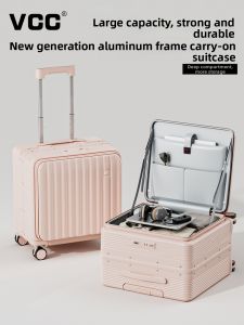 VCC | Expandable Deep Pocket Side Access Aluminum Frame Suitcase 18 Inch