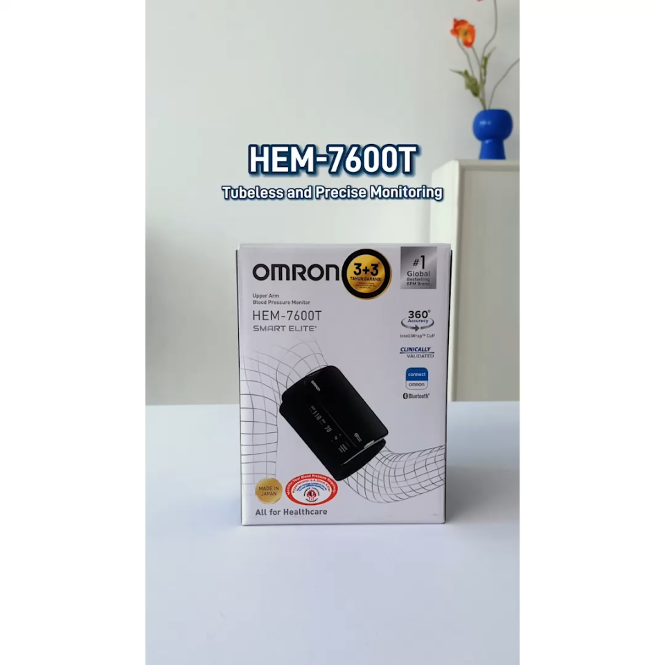 OMRON Upper Arm Blood Pressure Monitor HEM-7600T (3+3 years warranty)