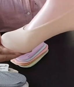 JVL Womans Plain Invisible Socks Ladies non-slip sockssock