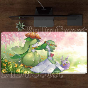Bandai | Gardevoir Pokemon Mouse Pad Kawaii Overlock Large Computer Keyboard HD Printing Desk Mat Cute Rubber Gaming Office XXL Mousepad