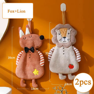 Home Hanging Hand Towels for Kids High Quality Coral Velvet Soft Touch Fine Comfortable Skin-friendly Kitchen Bathroom Towel