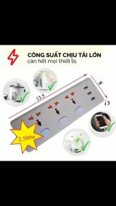 Ổ cắm điện đa năng Có USB Cao Cấp Màng Che Chống Dật Công Tắc ON/OFF Từng Ổ Dây 3m/5m - an toàn chống quá tải (Bảo Hành 1 Năm)